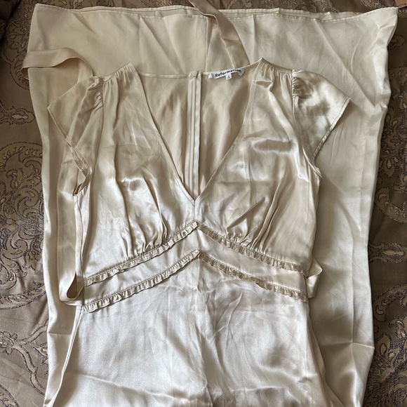 Reformation Kaye Silk Dress Ivory - Picture 4 of 4